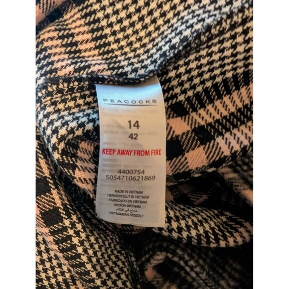 Plaid Mini Skirt By Peacocks Size 14 Preppy Academia - Picture 4 of 5